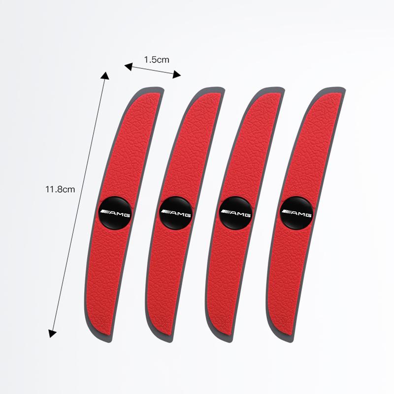 OFK3 4Pcs Rubber Anti Collision Strip Car Door Rearview Mirror Protector Stickers For Mercedes Benz AMG GLE GLS CLA CLE GLC CLS GLA