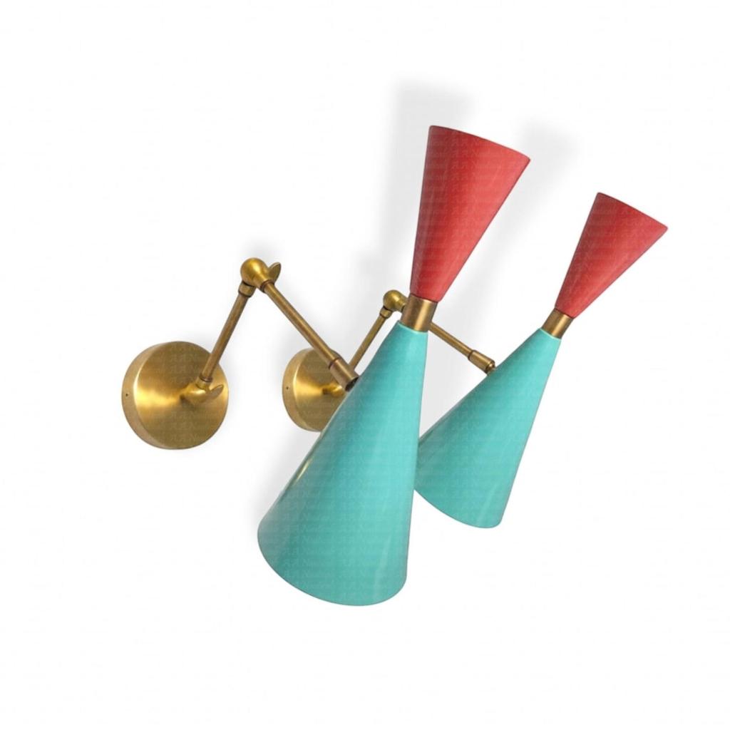 Настенный светильник середины 1950-х годов, итальянский современный стиль Stilnovo Monolith Style, настенные бра Diabolos для Хэллоуина, Рождества(Один)