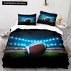 Американский футбол King Queen Пододеяльник с рисунком игрока в регби Комплект постельного белья для детей, подростков, взрослых, мяч, спорт, полиэстеровый пододеяльник