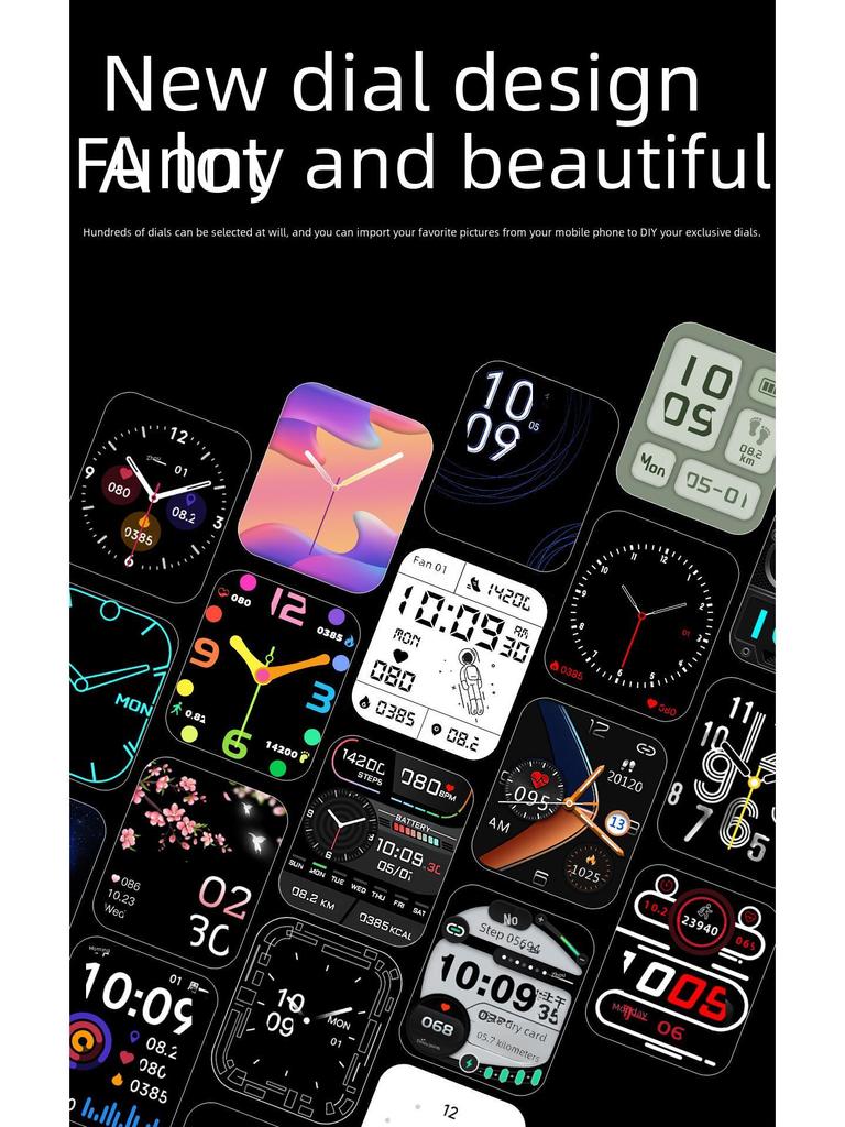 Умные часы F57L: 1,91'' HD Экран, Монитор Сердечного Ритма и Кислорода в Крови, Спортивный Браслет