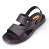 2024 Летние кожаные пляжные мужские сандалии, большие размеры, кожаные мужские сандалии, мягкая, удобная обувь для прогулок на открытом воздухе, мужская обувь