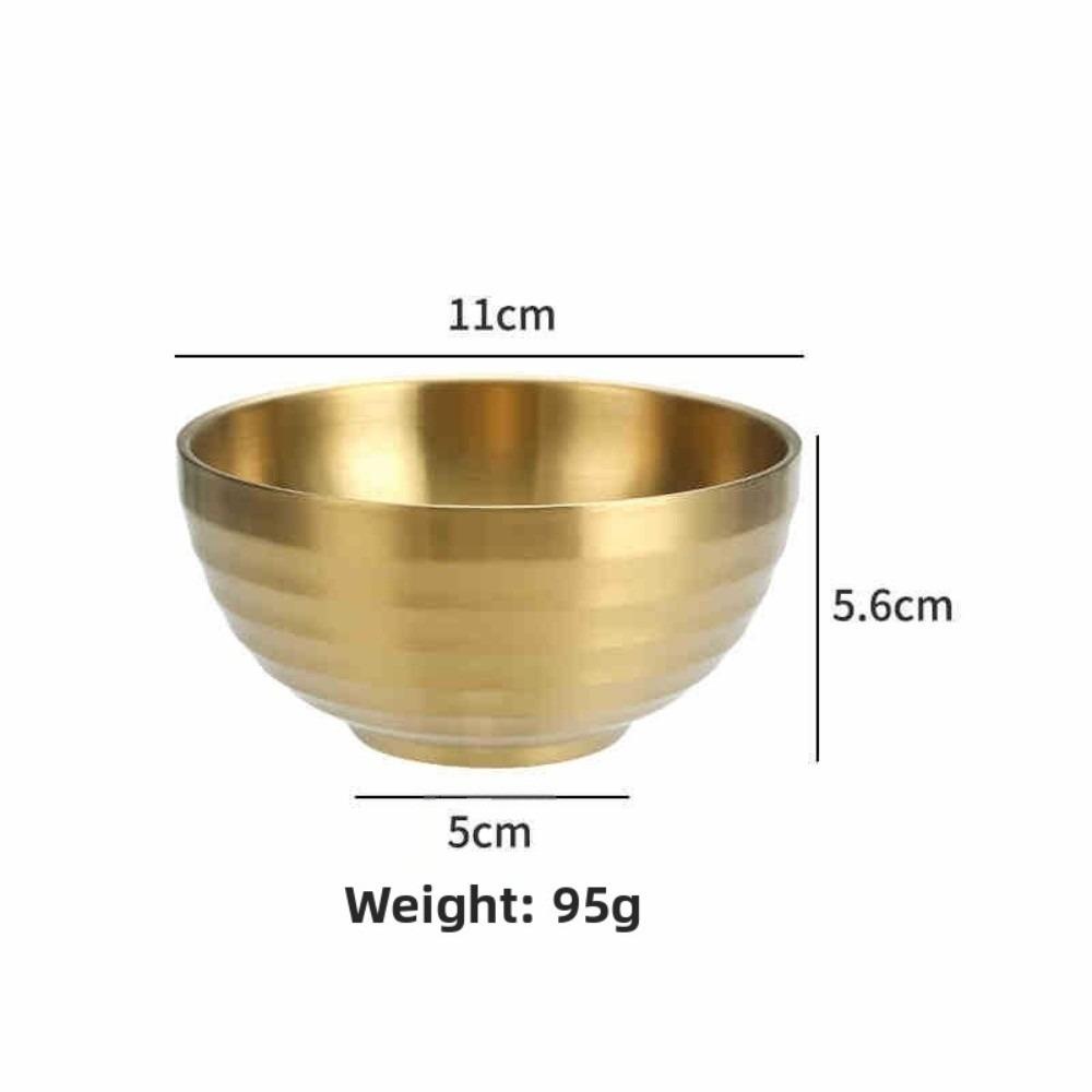 Round Shape Double Layer Insulated Bowls 304 Stainless Steel Soup Bowls Kitchen Dining