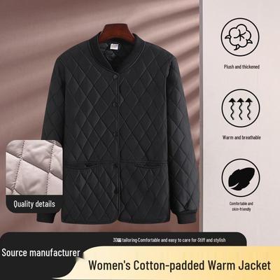 2025 Универсальная Легкая Теплая Хлопковая Куртка для Женщин Среднего Возраста