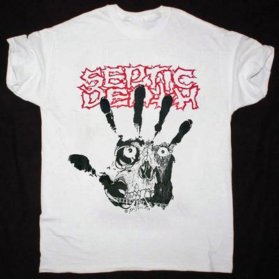 SEPTIC DEATH - Pushead - 1990-е Подарок Для Фаната Белая Все Размеры Футболка Топы Футболка