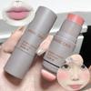 Double-ended Blush Lipstick Stick Multi-purpose Lasting Brightening Lips Cheek Balm Sponge Facial Blusher Girls Korean Cosmetics