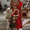 Summer Fashion Women's V Neck Short Sleeve Flower Printed Dress Sex Short Skirt Dresses