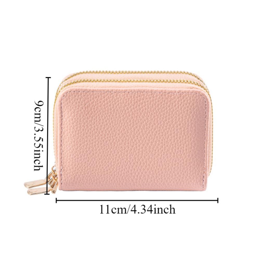 Двухслойная женская сумка для документов на молнии, многофункциональная и с несколькими отделениями для удостоверения личности