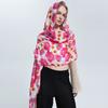 Lady Fashion Printed Satin Scarf Female Beach Loose Colorful Shawls Outdoor Travel Sun Protection Long Silk Scarf