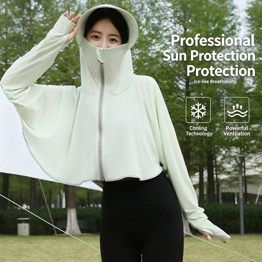 Long Sleeve Sun Protection Jacket Hoodie UV Protection Summer Jackets  for Cycling