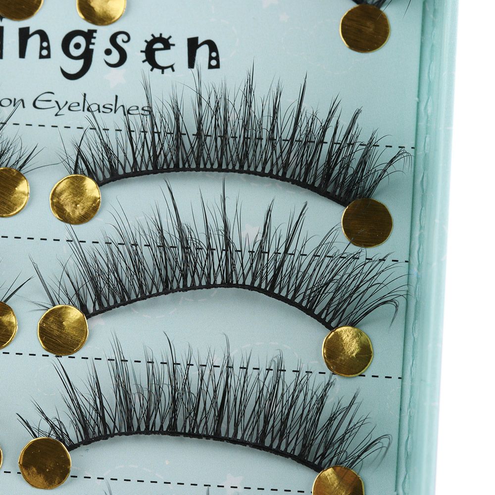 Pure Handmade Natural Long Extension Tools 3D Faux Soft Mink Hair False Eyelashes Fluffy