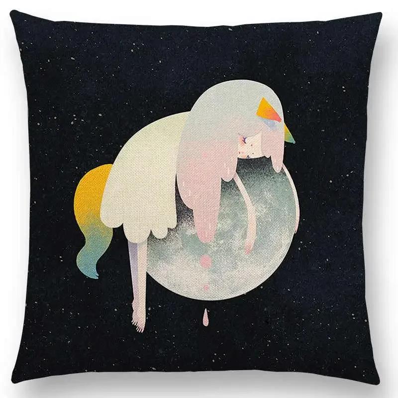 Новое поступление Красочные сны черный кот Милые девушки Магическое солнце луна Теплая звезда Наволочка Чехлы для автомобиля Диван Декоративная подушка Наволочка