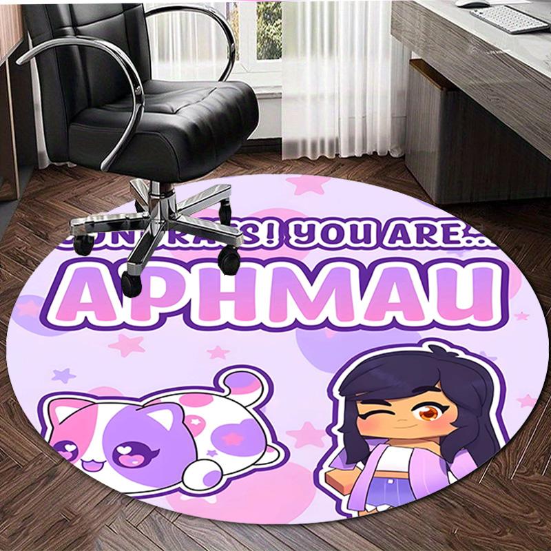 1pc Anime A-AphmauS (2) Design Printed Area Round Carpet for Bedroom Living Room Home Decor Rugs Mat Non Slip Mat Rug for Bedside