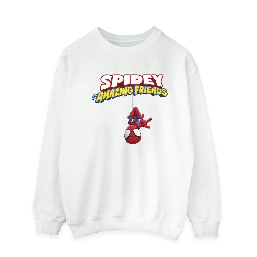 Marvel Mens Spider-Man Hanging Upside Down Sweatshirt