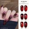 Супер Вспышка Темная Ночь Розово-Красный Алмазный Гель: Универсальный дизайн ногтей с красными блестками для осени/зимы