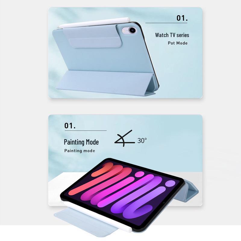 Магнитный кожаный чехол для iPad Air M3 2025 года, двусторонний зажим, 12,9" для экранов Air 4/5/6, MINI 6/7, Pro 11/13