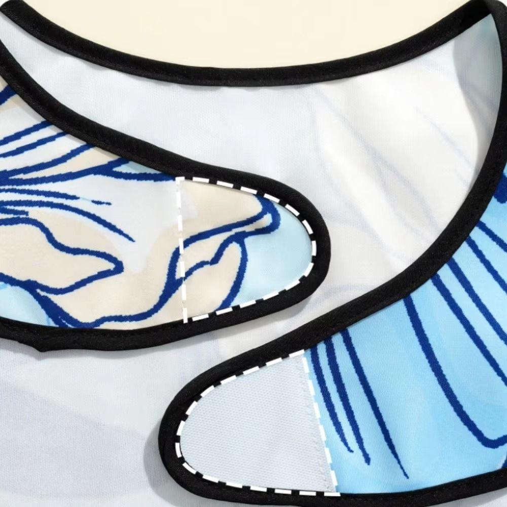 Reusable Adult Bibs Floral print Clothing Protector Multi-purpose Feeding Bibs Feeding Nursing