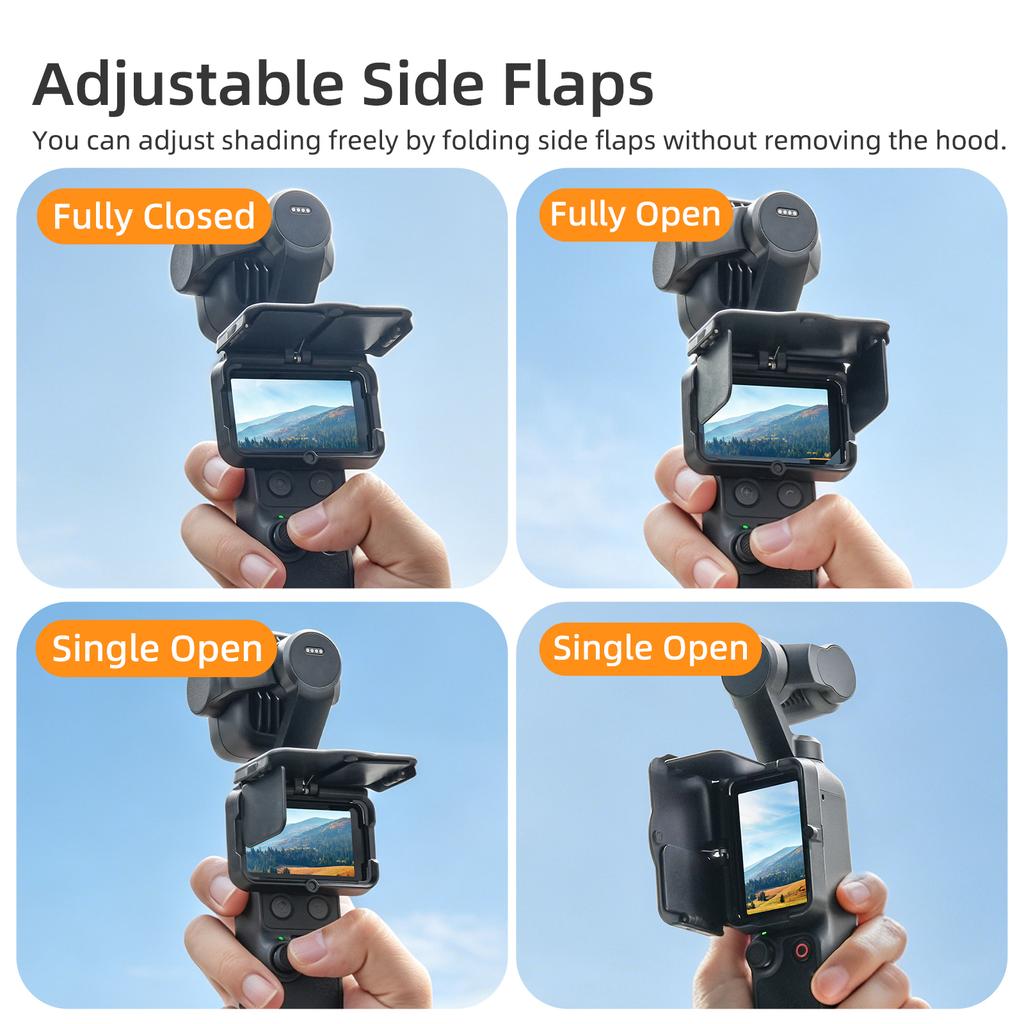 Для DJI OSMO Pocket 4 3 4 Pro Козырек от солнца для экрана Защитная крышка для объектива Складной козырек для экрана стабилизатора Pocket 4 3 4P Аксессуар