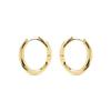 Boucles d'oreilles - LUXENTER - Lial - Alliage métallique - Or jaune 18 carats - 18,5 mm