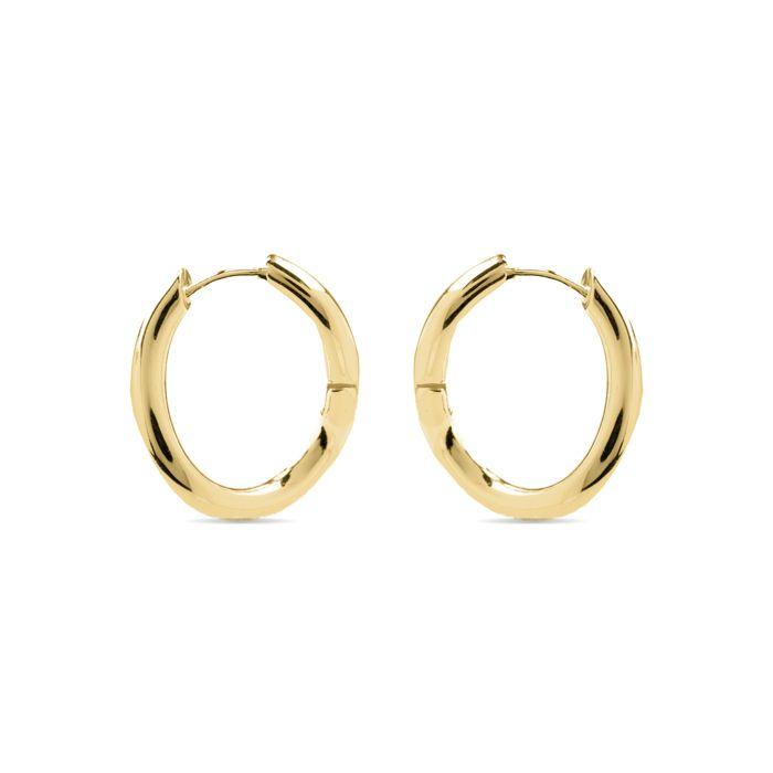 Boucles d'oreilles - LUXENTER - Lial - Alliage métallique - Or jaune 18 carats - 18,5 mm
