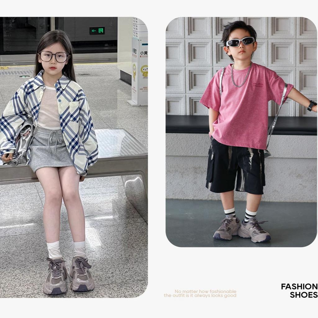 Легкая спортивная обувь для девочек Дышащие кроссовки из сетки для мальчиков Детские дышащие кроссовки-папы Модная повседневная обувь