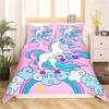Children Cute Unicorn Duvet Cover Cartoon Bedding Set Rainbow Stripes Animals Children Kids Girls Gifts for Bedroom Decorations