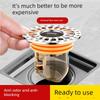 German Quality Floor Drain Deodorizer, Universal for Bathrooms, with Internal Core and Sealing Cover, Anti-Insect and Anti-Odor Device for Drains