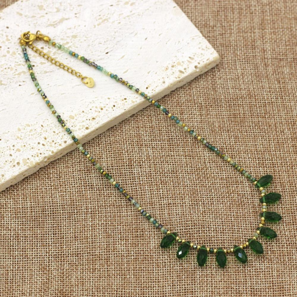 Crystal Bead Bohemian Style Necklace High-end Clavicle Chain Fashion Crystal Bead Necklace Gift