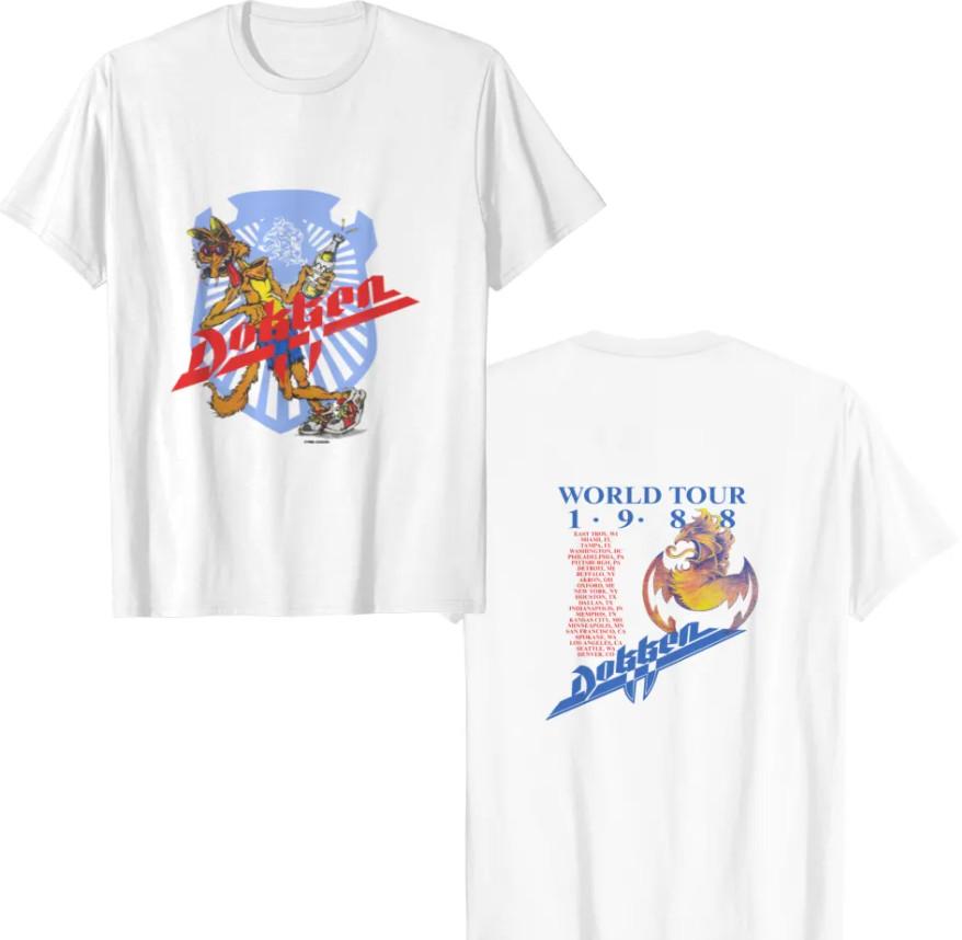 1988 Dokken - Monsters of Rock World Tour T-Shirt Heavyweight T-Tshirt Unisex T-Shirt
