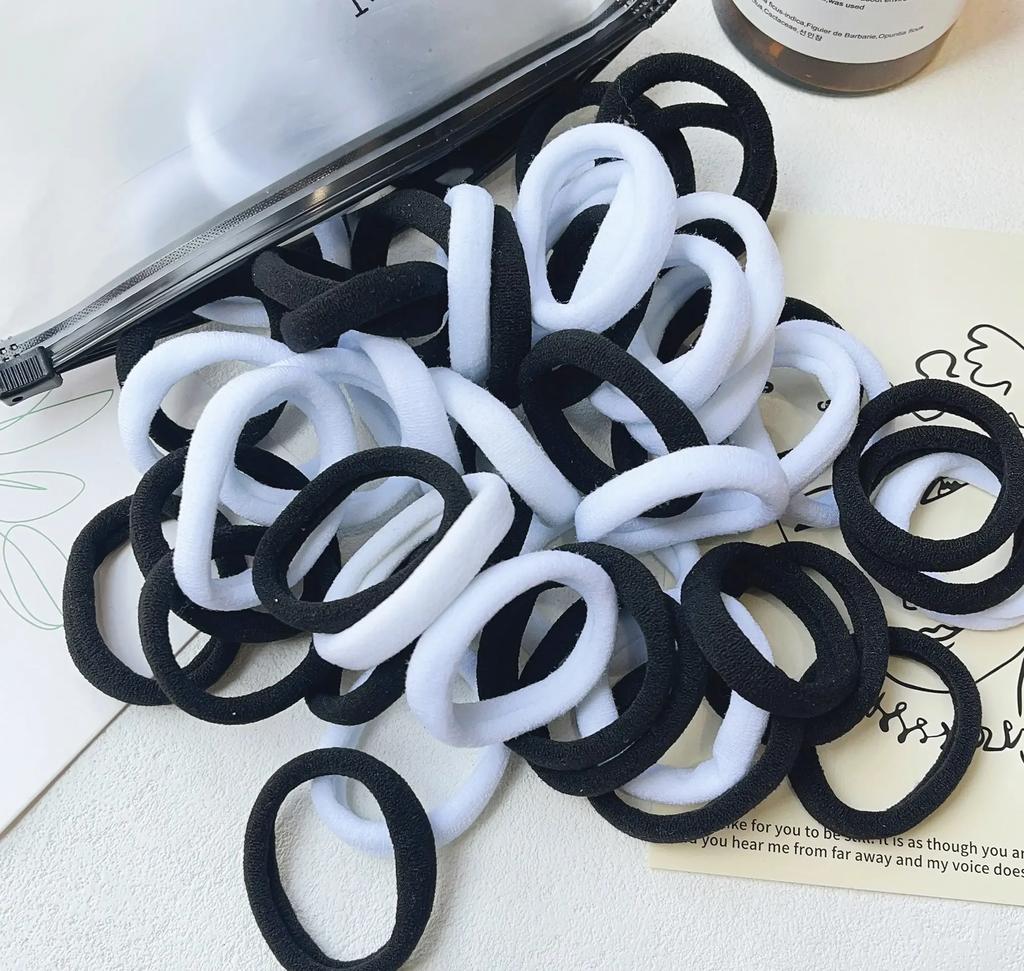 30/50/100PCS/Lot Girl Mix Colors Hair Bands Basic Hair Ties Elastic Headband Hair Scrunchies Women Accessories Ponytail Holder