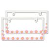 DAISY License Plate 3D Floral for Cars Set of with New Frames, Pattern, Matte, (White Pink, 2) [Compliant Regulations]