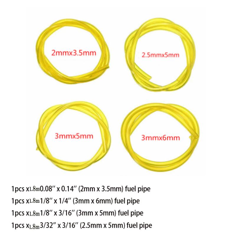 1/3M 3Size 2x3.5/2.5x5/3x5/3x6mm бензиновый топливный газовый шланг бензопровод масляный газостойкий для триммера бензопилы пилы воздуходувки