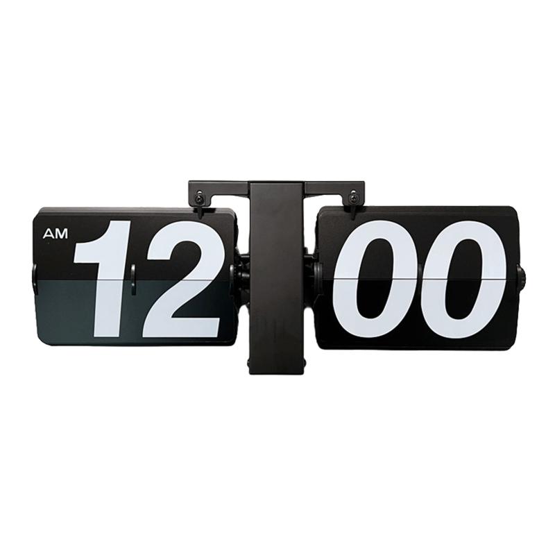 Перекидные настольные часы с автоматическим перекидным настенным креплением, работающие от батареек, с большими цифрами, идеально подходят для украшения дома, офиса, школы, отеля, подарков