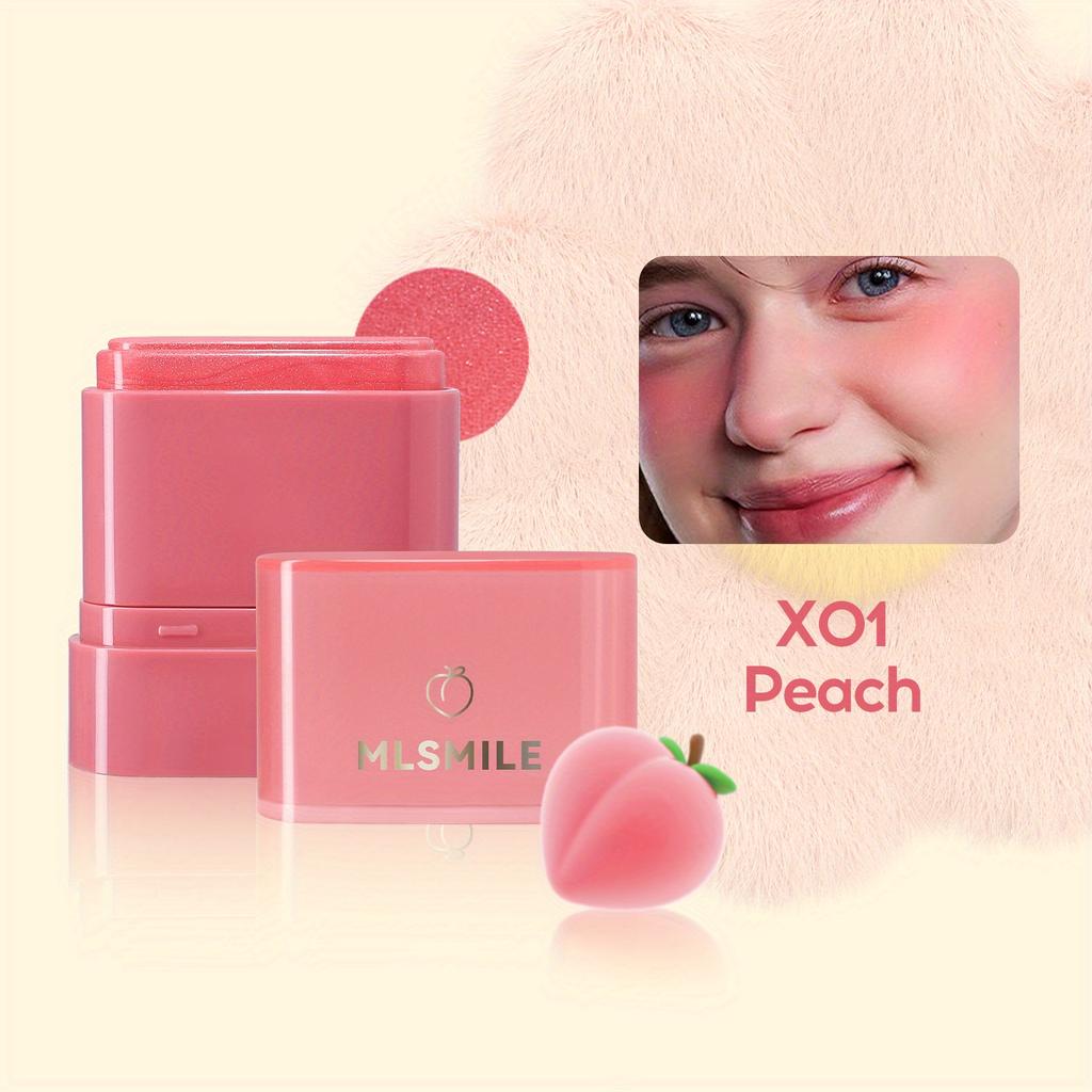Flat Tube Fruit Blush Stick Two-in-one Lipstick, Easy To Apply Color and Highlight, Contour and Rouge, Convenient and Easy To Carry