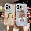 Девушка с книгой и кофе Прозрачный чехол для телефона Милый чехол для iphone X XS XR 13 14 12 11 Pro Max 7 8 Plus SE2 Прозрачная задняя крышка