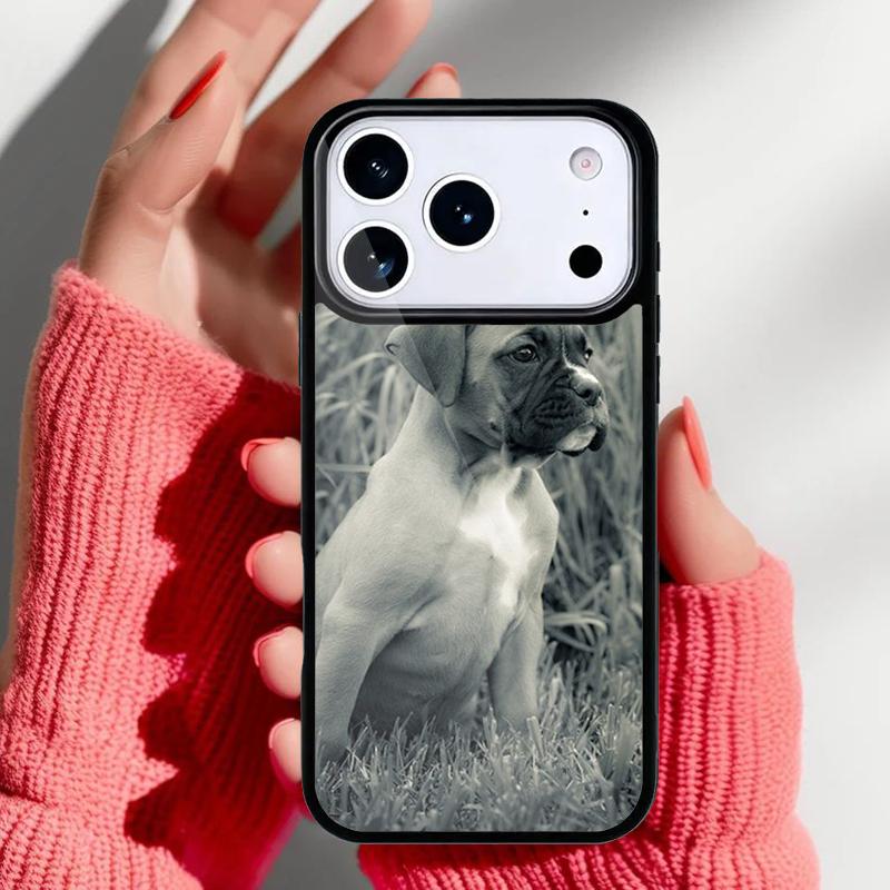 Boxer Dog Cute Funny Phone Case for iPhone 17 16 15 14 13 Pro Max Back Cover for 12 11 Pro Coque