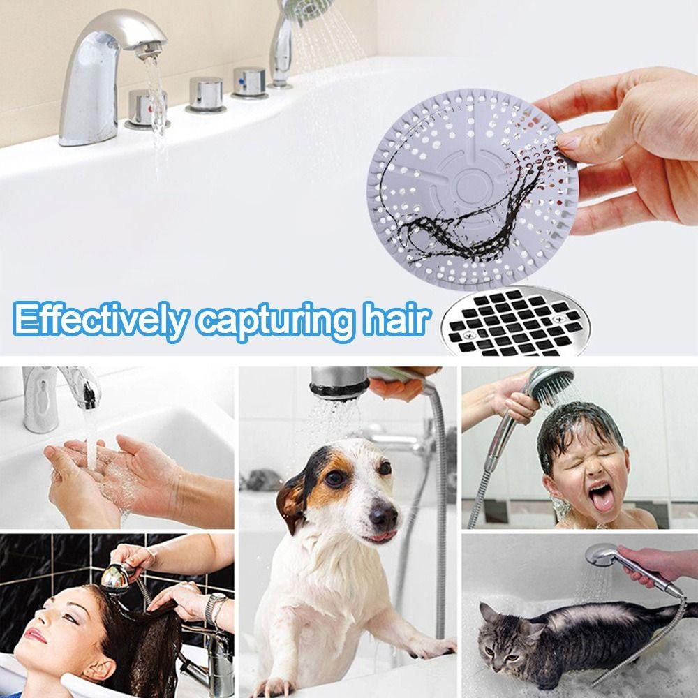 Round Shape Floor Drain Cover Hair Clean Up Shower Drain Pad  Kitchen Bathroom Accessories