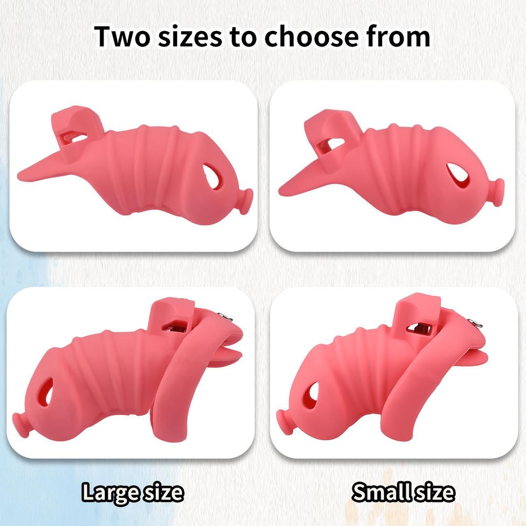 Soft Silicone Chastity Lock Male Penis CB Lock Gay Cuckold Adult Sex Toys BDSM Cock Ring 18+