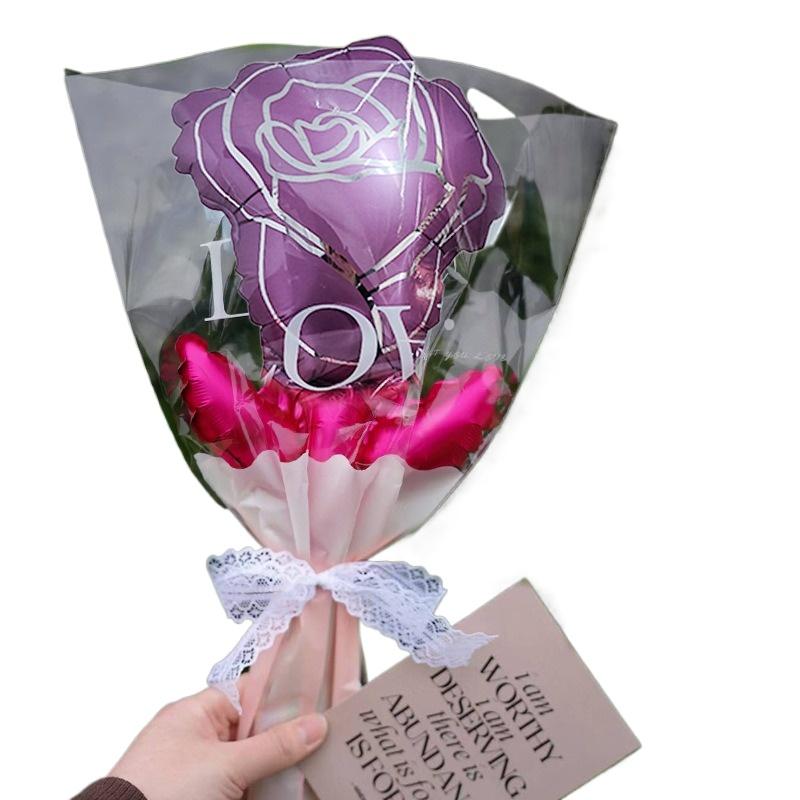 1 шт. Букет из воздушных шаров в виде роз из алюминиевой фольги, букеты для свадьбы, дня рождения, украшения для вечеринки, подарок на День матери, День святого Валентина, сделай сам