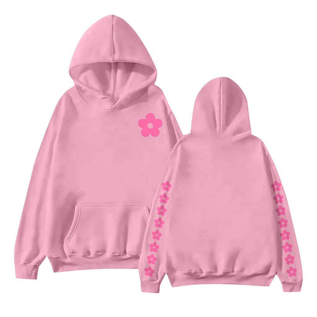 Women's Fashion Printed Long Sleeve Loose Sweatshirt Top Fall Hoodie Sweatshirt