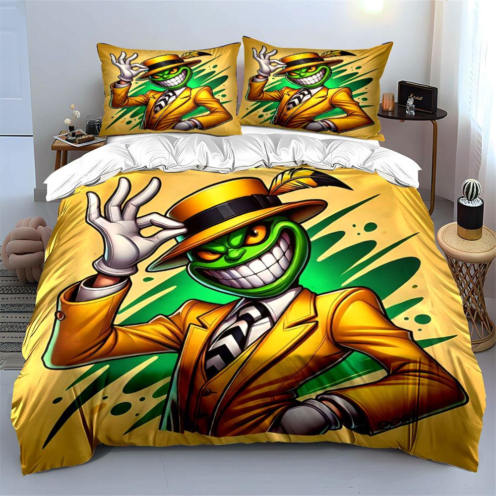 Green face, yellow suit. Bedding sets Duvet cover sets Duvet covers Pillowcases(1 * Duvet Cover 2 * Pillowcases without duvet insert)