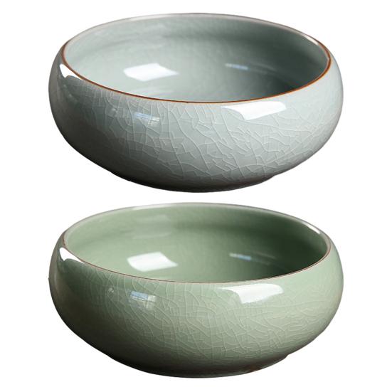 Чаша для лотоса, керамическая ретро-чаша для лотоса, держатель для гидропонных растений, однотонный глазурованный цветочный горшок для водных растений, чаша для нарцисса, лотос