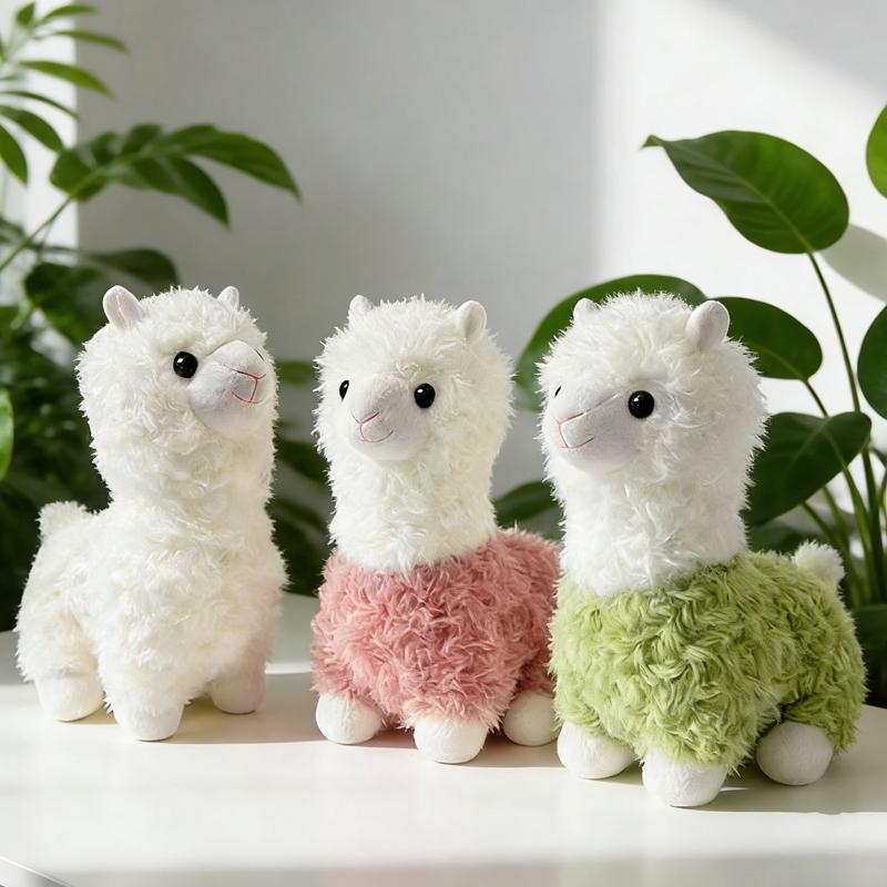 Милая плюшевая игрушка альпака, мультяшные овечки, мягкая кукла, розовая, зеленая альпака, для детей, детей, для объятий, сна, подарок, декор для дома и офиса
