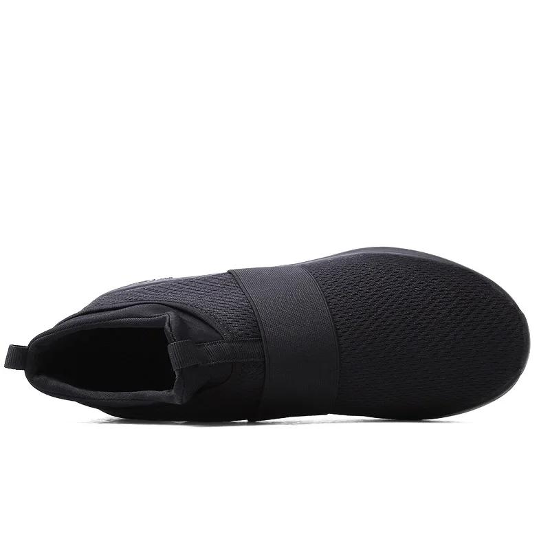 2025 Мужская повседневная обувь Кроссовки Модные мокасины Удобная сетчатая мужская обувь Легкая прогулочная обувь Белый размер 46