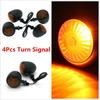 4x универсальные классические черные металлические лампы указателя поворота мотоцикла для Harley Cafe Racer