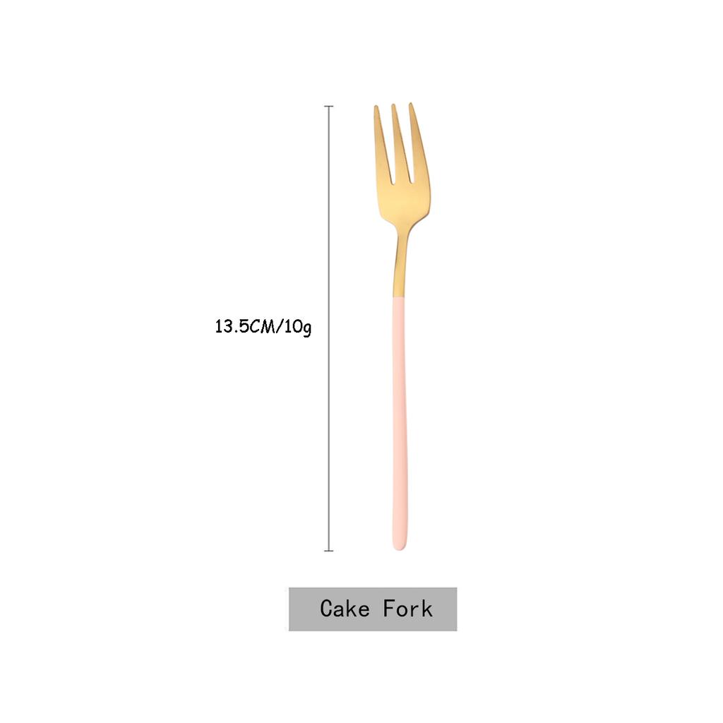 Горячая 1 шт. красочная маленькая вилка из нержавеющей стали 304, вилка для торта, вилка для чая, закусок, столовые приборы, столовые приборы, десертная вилка для фруктов, столовое серебро