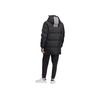 Adidas Neo Solid Color Logo Zip Hooded Down Jacket Unisex Outerwear Black HN4787