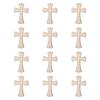 12 Wooden Crosses for Crafts, Unfinished Cross, Hanging Ornament with Hole Card Making