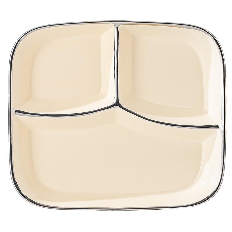 Легкая роскошная керамическая бытовая раздельная тарелка