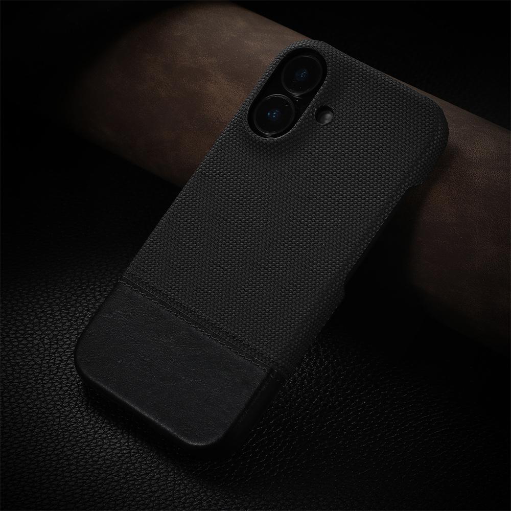 Деловой Кожаный Пришивной Чехол из Нейлоновой Ткани Для Для Iphone 17 Air 16 1 14 13 12 Pro Max Plus Безрамочный Охлаждающий ПК Ударопрочный Чехол