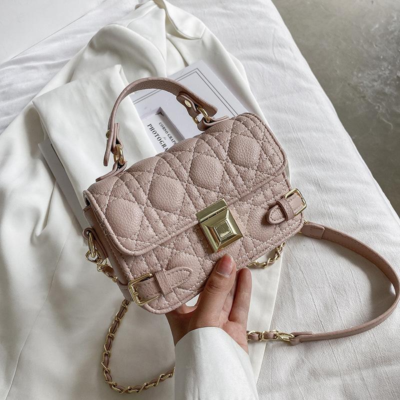 Модная универсальная сумка-мессенджер через плечо с ромбовидной вышивкой, женская, новая весенняя коллекция 2025 года, маленькая квадратная сумка с текстурой